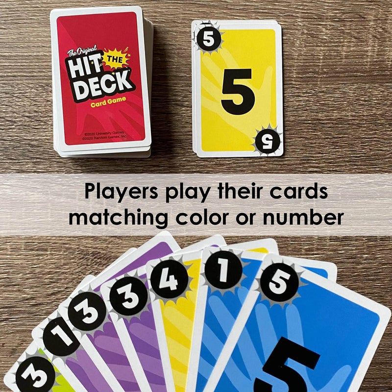 University Games The Original Hit The Deck Card Game, Perfect for Family Game Night, Parties or Travel, for 2 to 6 Players Ages 6 and Up, University Games - Image 3
